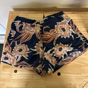 Patagonia Navy Floral Women's Athletic Shorts